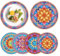 Starnearby Set di 4 Tovagliette da Tavola Rotonde in Acrilico, Tovagliette Diamond Painting Fai da te, Sotto Pentola Rotondo Sotto Piatti Resistente al Calore, Tovagliette Decorative Tavolo