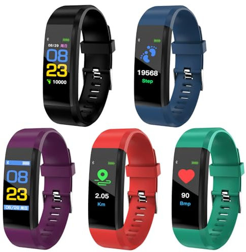 Frequenza cardiaca Pressione sanguigna Smart Band bracciale per fitbitsOrologio intelligente, Fitness Tracker Smartband Bluetooth Wristband per fitbits (PURPLE)