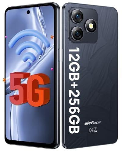 Ulefone Note 18 Ultra Teléfono Móvil Libre 5G, Cámara 50MP+50MP+32MP, 12GB+256GB/SD-2TB Android 13 Moviles 5450mAh Batería Carga Rápida 18W Smartphone 6,78 FHD+ GPS/OTG/Huella Dactilar/NFC Negro