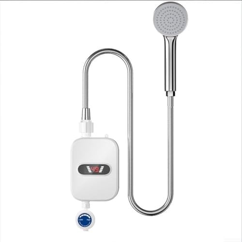 Instant Hot Water Heater, Caravan Electric Shower 3000W Electric Portable Tankless Shower Boiler, Mini Size, Energy Saving, Constant Temperature(UK)