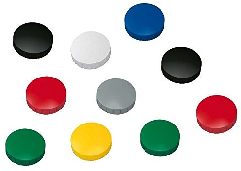 Magnete Papiertiger Ø 38 mm, Haftmagnete für Whiteboard, Kühlschrankmagnet, Magnettafel, Magnetwand, Magnet Rund (Sortiert, 32mm | 10er Pack)