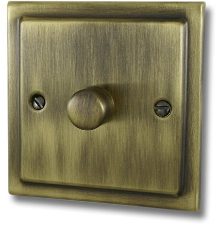 Victorian Antique Brass LED Dimmer (1 Gang) - TAB521