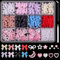 3D Bow Nail Charms Mixed Nails Art Decorations Nail Art Jewellery Nail Ornaments Cute Pearl Heart Star Moon Bowknot Nail Decorations with Pickup Tool for Women Girls