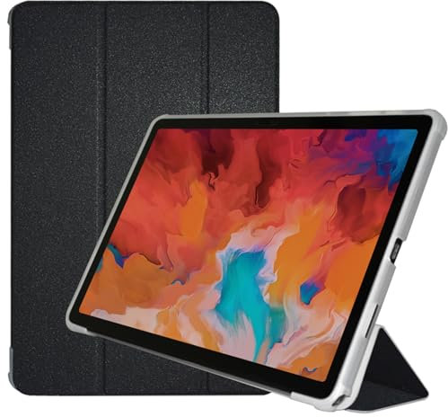 Haofun Funda Compatible con TECLAST T50 HD/T50 Plus,Cover PU Protectorcon Soporte Multiángulo, Ultra Delgada Anti-Caída Case con Auto Despertador/Sueño (Negro)