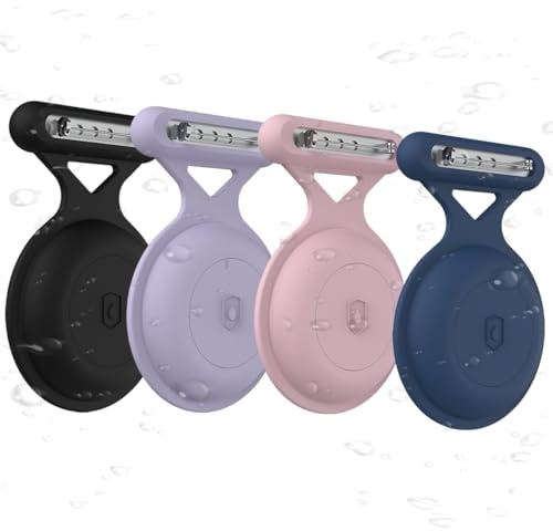 Obyllato Copertura Compatibile con AirTag Impermeabile Nascosta con Spilla, Copertura Compatibile con Air Tag in Silicone Adatta a Vestiti per Bambini Zaino Bagagli