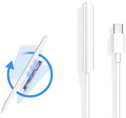 Magnetisches USB-C Ladekabel kompatibel mit Apple Pencil 2 Generation | Stylus Stift Ladeadapter Ladegerät mit LED Anzeige