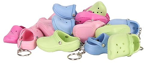 Phefop Portachiavi per Sneaker in Silicone, Pratico Portachiavi da 20 Pezzi, Decorazione Pendente per Ragazze e Ragazzi, Azzurro, Verde Chiaro, Rosa e Pesca