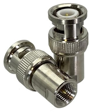 2 Stück BNC-Stecker auf FME-Stecker RF-Adapter-Stecker-Kabelklemmen