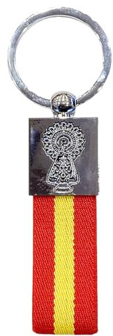 Durabol Llavero Bandera de España de Metal/Tela lona Grabado (Rojo)