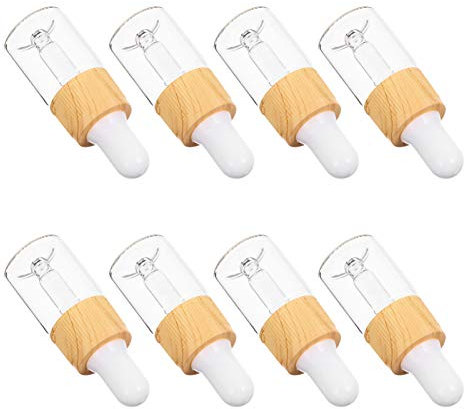 FOMIYES 8stücke Teiliges Holz-textur Tropfflaschen Wiederverwendbare Behälter Für Ätherische Öle Und Flüssigkeiten Für Reisen Und Outdoor-aktivitäten
