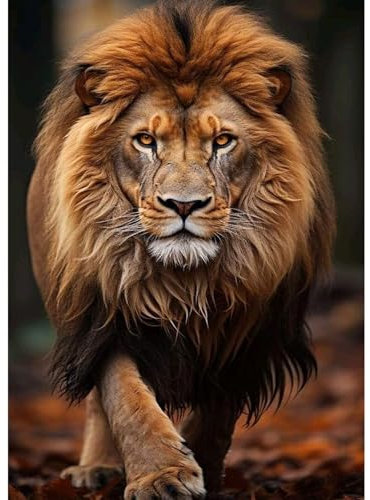 Lxmsja 5D Diamond Painting Löwe, Diamond Painting Tiere Erwachsene, Löwe Diamant Painting Bilder Erwachsene, Full DIY Diamant Kunst Malerei Stickerei Set Kreuzstich Bilder Home Wand Dekor 30x40cm
