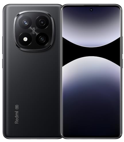 Xiaomi Redmi Note 14 Pro+ 5G Smartphone, 12 GB RAM 512 GB, pantalla AMOLED de 6,67 pulgadas 1,5 K, sensor de huellas dactilares, cámara de 200 MP, NFC, carga rápida de 120 W, negro (cargador no