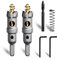 METOTY 2 Stück 21mm lochsäge metall，Hartmetall Lochsäge,Hartmetall Bohrer,mit Ein zusätzlicher nitrierter Stufenführungsbohrer gratis und L-Wrench,für Stahl Eisen Aluminum Metall
