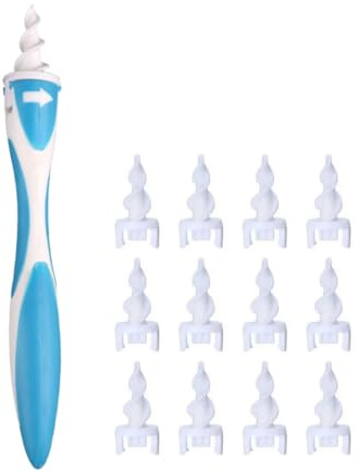 Nettoyeur d'Oreille en Silicome Spiral 360°, Outil de Nettoyage d'Oreille Réutilisable et Lavable pour Adultes et Enfants, Élimination Douce du Cérumen