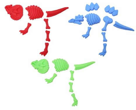 Veemoon Dinosaurier Sandspielzeug 3 Stück Sommerferien Strandspielzeug aus Kunststoff mit Leichtem Gewicht und Fördert die Praktische Fähigkeit für Kinder Am Strand