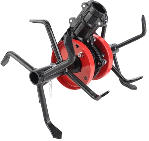 BONKZEBU Roue à Herbe pour Débroussailleuse à 6 Griffes, Mini Motoculteur à Tête D'ameublissement du Sol pour Cultivateur de Jardin, avec compatibilité Universelle pour Tondeuses à Gazon