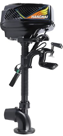 1000W Außenbordmotor, Elektrischer Anlasser mit 3000–3700 U/min | 1,0 PS Außenborder, Aluminium Bootsanlasser für Aufblasbare Fischerboot Fischerboot und Angeln, (Ohne Batterien)