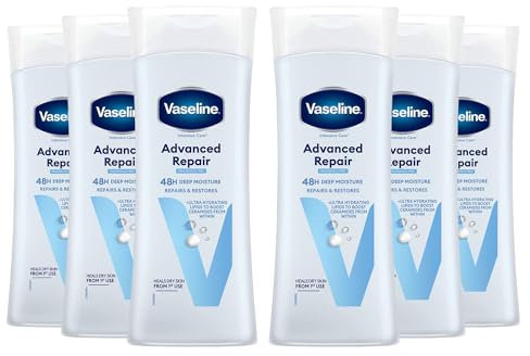 Vaseline Intensive Care Fragrance Free Advance Repair Lotion, 400 ml, Pack of 6