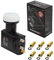 Premiumx Unicable LNB SCR 2 Legacy Einkabel System Unikabel 4 + 2 Teilnehmer FullHD 4K HDTV Ultra HD + F-Stecker