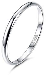 Gold Gala 925 Sterling Silber Band Ring Made in Italy (46 (14.6))
