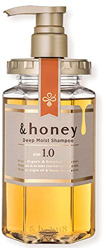 &honey Deep Moist Hair Shampoo Step1.0 (Moist Wash) Pump 440ml - Peony Honey Scent (Green Tea Set)