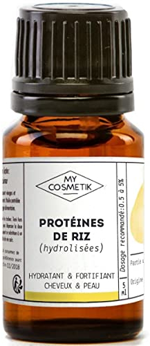 MY COSMETIK - Hydrolysiertes Reisprotein - Feuchtigkeitsspendender, weichmachender und stärkender kosmetischer Wirkstoff für Haar und Haut - 100% pflanzlich - 30 ml