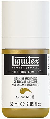 Liquitex Professional Soft Body Acrylic 2-oz Bottle, Iridescent Bright Gold, 59 ml (Pack of 1)