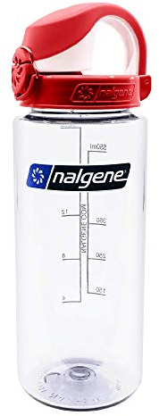 Nalgene Atlantis Trinkflasche transparent/rot 0,6 L