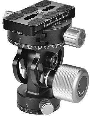Andoer Neigungskopf mit Schnellwechselplatte 360° Panoramastativkopf, Ersatz für Sirui L10 RRS MH-02, max. Tragfähigkeit 10.0 kg
