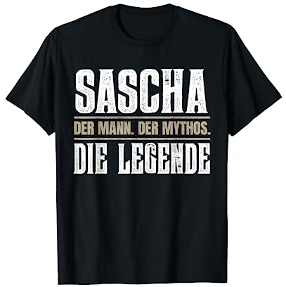 Vorname Sascha T-Shirt Geschenk Name Sascha T-Shirt