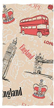 linomo Handtuch UK England London Symbol Handtuch Baumwolle Gesicht Towel Dish Geschirrtuch für Kinder Mädchen Jungen