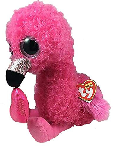 Ty- Beanie Boo's-Peluche Dainty Le Flamant Rose 15cm, TY36686, Multicolore