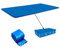 Ostop Poolabdeckplane Rechteckig 220x150x43cm, Schwimmbad Poolabdeckung,Aufblasbare Easy Set Swimming Pool Cover PE Schutzplane Wasserdicht Staubdicht Winddicht Solarabdeckung,Blau