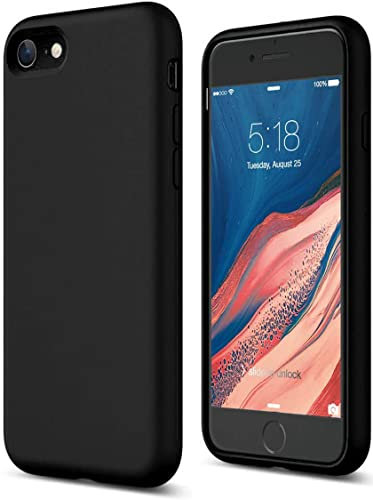 Silicone Matte Case For Apple iPhone 7/8 SE 2nd Generation (2020), 3rd Gen (2022) TPU Cover (Black)