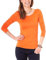 GirlzWalk Women's Plain Long Sleeve T-Shirt Basic Casual Plain Stretch Top Plus Size (Orange, X-Large = UK 16-18)