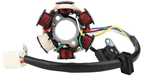 Aramox Magneto Stator, 6-Spulen 5-Draht Generator Magneto Stator Spule ABS Passend für 50ccm 70ccm 90ccm 110ccm 125ccm ATV Go Kart