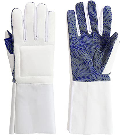 LEONARK Gepolsterte Zaunhandschuhe für Folien-Epee und Säbel – Leder-Fäustlinge für Zäune, Match- und Kampfübungen – 1 Packung (rechte Hand, XXS)
