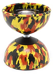 Mister Babache Diabolo arlequin Medium (Vendu sans Baguettes) Noir/Rouge/Jaune