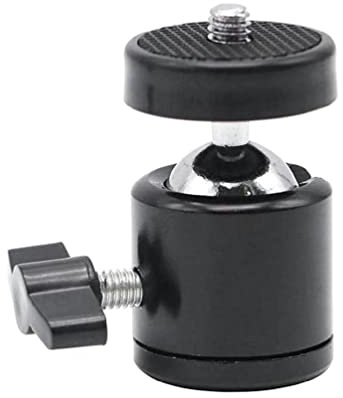 Mini Tripod Ball Head 360° Rotation Tripod Mount Camera Ballhead Adapter with 1/4 Screw Hole for DSLR Camera Camcorder