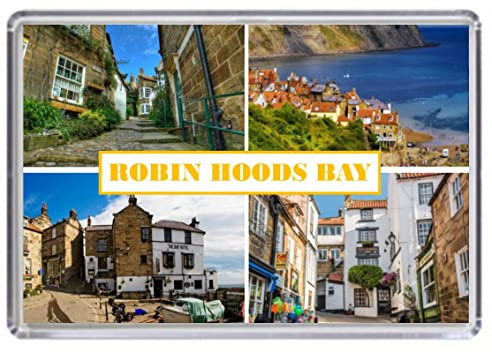 Robin Hood's Bay Yorkshire England United Kingdom Souvenir Acrylic Fridge Magnet (Standard: 70x45mm)