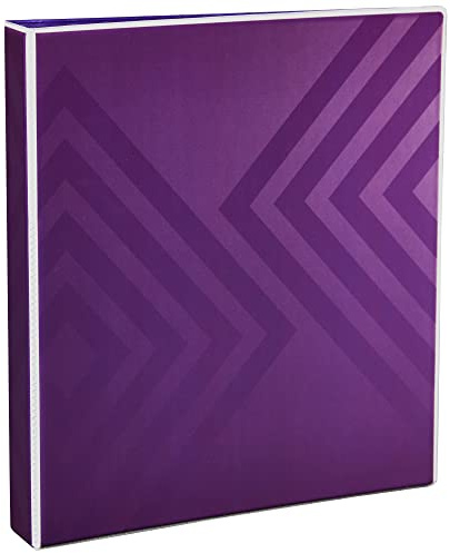 Avery Dual Effect Heavy-Duty 3 Ring Binder, 1 Inch Slant Rings, Plum Purple Binder (03219)
