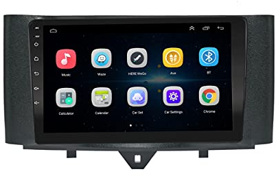 EZoneTronics Carplay Android Autoradio Stereo für Mercedes-Benz Smart Fortwo 2011-2015 mit 9 Zoll Touchscreen High Definition GPS Navigation Bluetooth USB SWCFM/RDS Radio Player