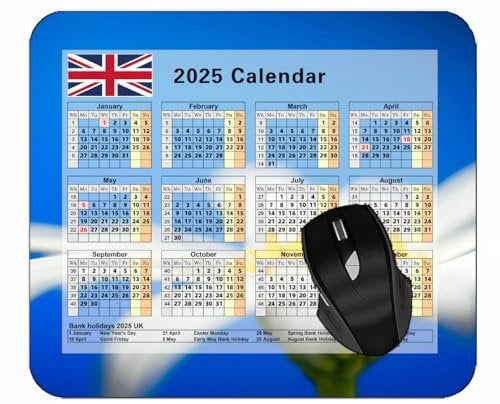 YENDOSTEEN 2025 Mouse pad CalendarDaisies Flower Petals BlurringDesktop Notebook Mouse Mat for Working and Gaming