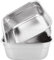 ASelected Washing Up Bowl & Strainer Bowl, 304 Stainless Steel Large Rectangular 10 Litre Colander Mixing Bowl Set, Washing Basin, Dishtub, for Vegetable Fruit Food Preparing, 33X33X13cm, 2 PCS