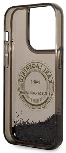 KARL LAGERFELD KLHCP14LLCRSGRK Hülle für iPhone 14 Pro 6,1 Schwarz hardcase Liq