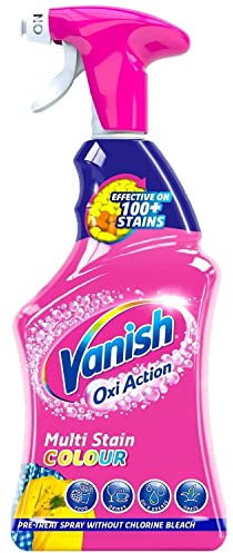 Vanish - Oxi Action - Multi Stain Spray for Couloured Garments and Fabrics - 500ml Pre-Treat Spray Without Chlorine Bleach (1 x 500ml)