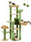 PETEPELA Árbol de Cactus para Gatos de 150 cm, Torre de Varios Niveles para Gatos Grandes, Condominio de Interior Con Hamaca Grande y Poste Rascador