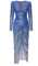Swing Fashion Midikleid Damen | Elegantes Kleid | Festliches Kleid | Partykleid | Abendkleid | Hochzeitskleider | Abschlussballkleid | Ballkleid | Langarm | Kleid mit Pailletten | Blau | 38 (M)