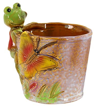 GANAZONO 1stk Kaktustopf Kaktus Sukkulenten Pflanzer Bonsaischalen Aus Keramik Dekorativer Blumentopf Keramik Bonsai Töpfe Frosch Pflanzenhalter Töpfe Für Zimmerpflanzen Frosch Topf Drinnen