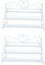Cabilock Makeup Storage Organizer Box 2pcs metal organizer shelf table top display stand Nail Polish Organizer Nail Polish Holder Nail rack white wrought iron Cosmetic Organizer Case